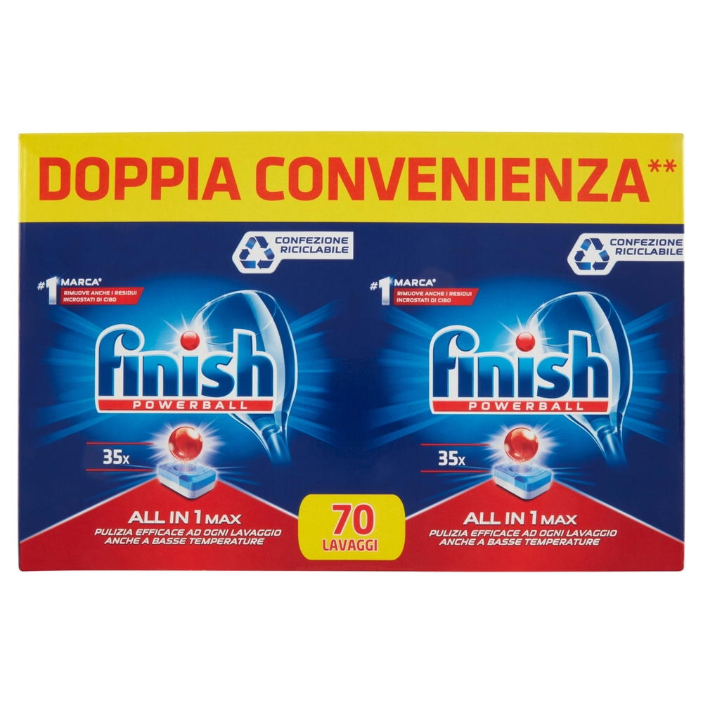 Finish Power All In One Regular 2 x 35 pastiglie lavastoviglie 1120 gr